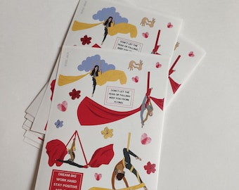 Pegatinas de telas aéreas, calcomanías para planificadores de álbumes de recortes