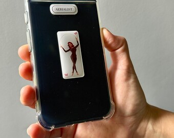 Pegatinas de resina de aro aéreo: calcomanías Lyra Art para teléfono y portátil