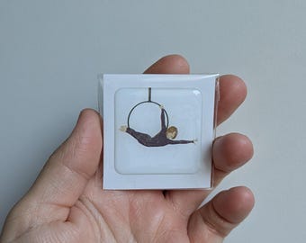 Pegatinas de aro aéreo, pegatinas 3D para teléfono y portátil. Regalo para acróbatas.