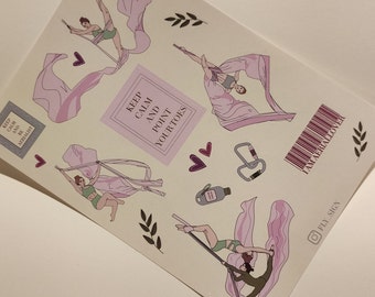 Aerial silks stickers. Aerial gift