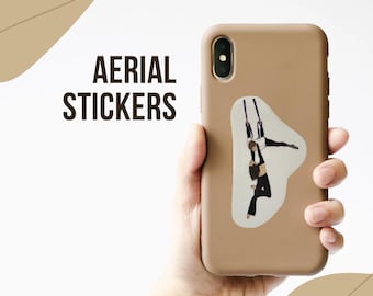 Pegatinas para telas aéreas y aros / Pegatinas circenses laminadas e impermeables / Regalo para artistas aéreos y bailarines