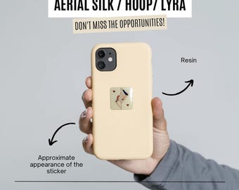 Pegatina de resina para pole dance/calcomanía 3D pintada a mano