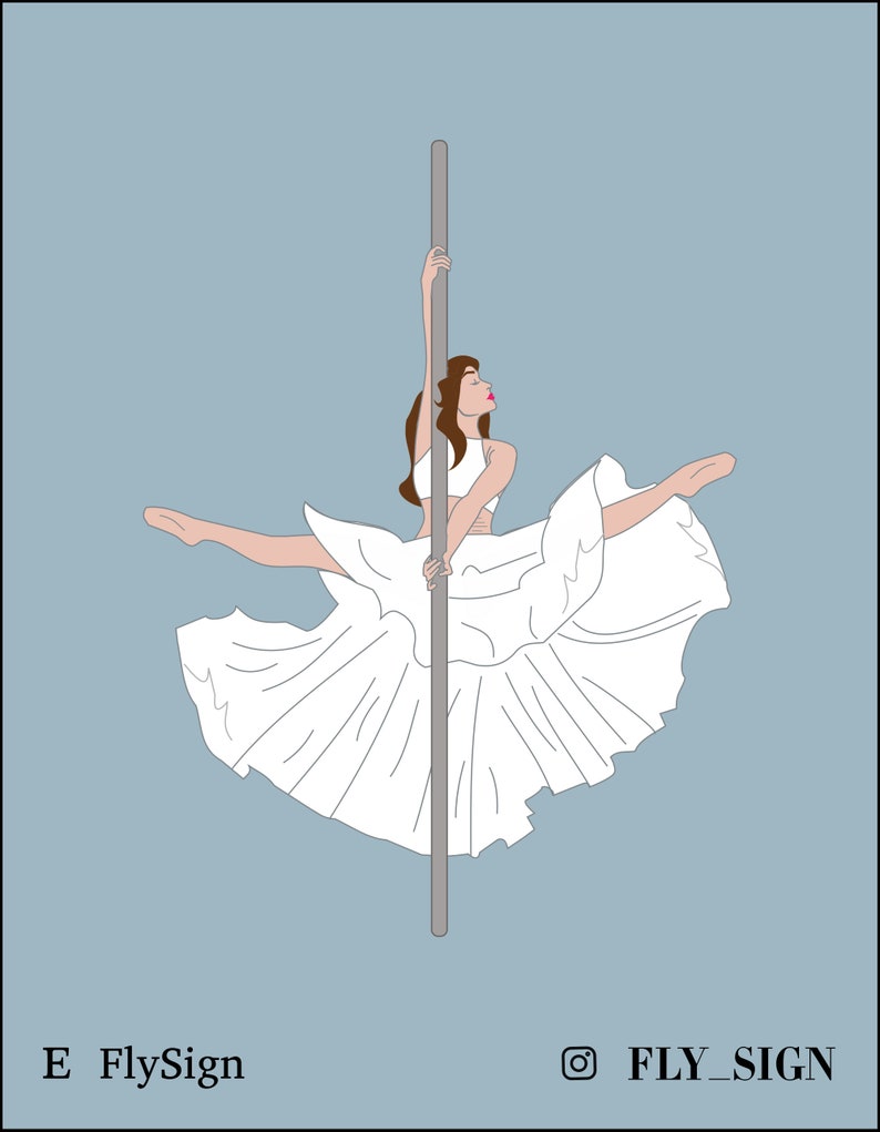 Pole Dancer Colouring. Digital Download Coloring Page. Circus - Etsy