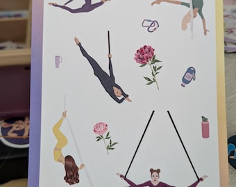 Pegatinas de cuerdas y correas aéreas, calcomanías para agendas y álbumes de recortes.
