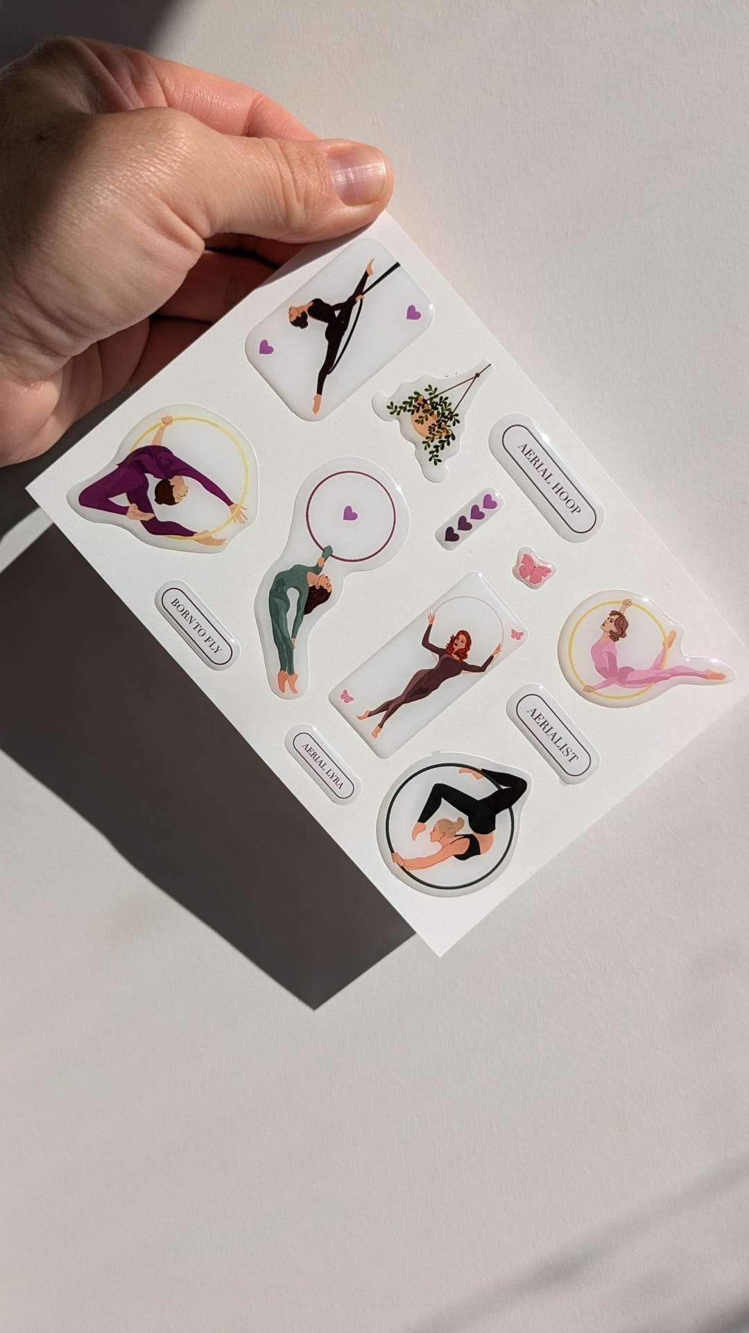 Aerial Hoop Resin Stickers: Lyra Art Decals for Phone, Laptop - Etsy