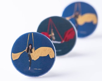 Pines de telas aéreas: Juego de 5, regalo para acróbatas