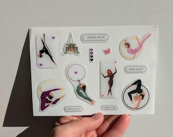 Pegatinas de resina para aro aéreo: Lyra Art, calcomanías para portátiles