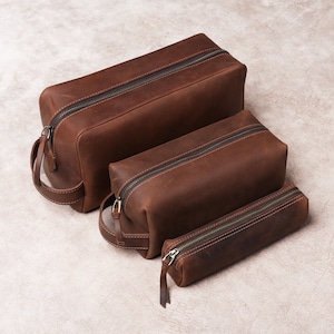 Leather dopp kit Etsy