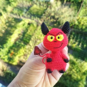 PATTERN baby devil brooch crochet pdf amigurumi jewelry pin keychain pendant