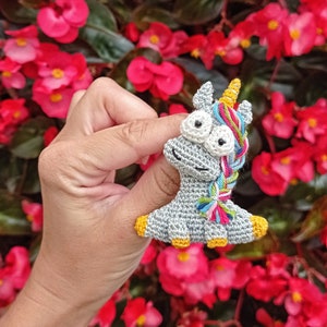 PATTERN Unicorn Uni Magnet Keychain Small Toy Brooch Crochet PDF Animal Amigurumi Jewelry