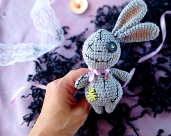 PATTERN voodoo rabbit bunny crochet pdf amigurumi miniature toys toy Halloween