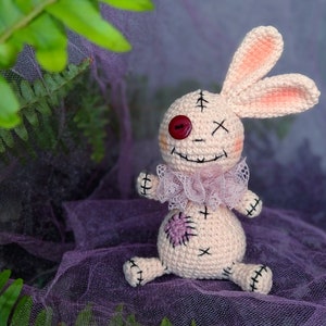 PATTERN voodoo rabbit bunny crochet pdf amigurumi miniature toys toy Halloween