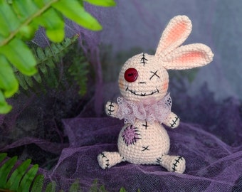 PATTERN voodoo rabbit bunny crochet pdf amigurumi miniature toys toy Halloween