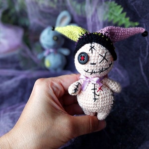 3 in 1 PATTERN voodoo rabbit bunny crochet pdf amigurumi miniature toys toy Halloween image 3