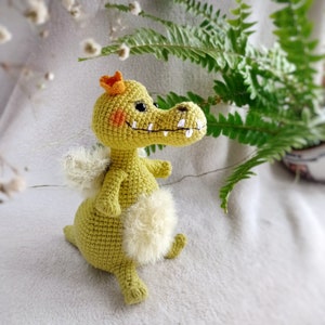 PATTERN dragon crochet crocodile croco pdf amigurumi miniature toys image 6