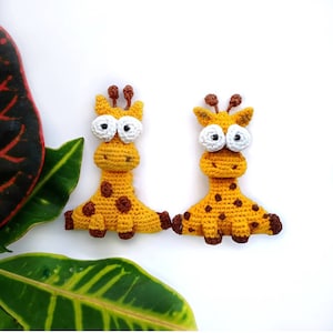 PATTERN Giraffe Magnet Keychain Small Toy Brooch Crochet PDF Animal Amigurumi Jewelry