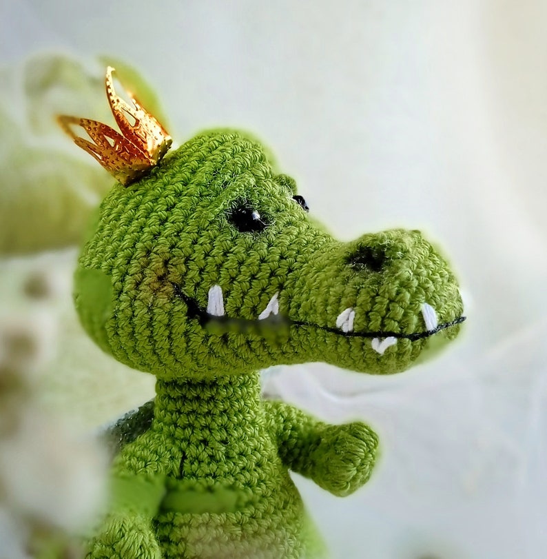 PATTERN dragon crochet crocodile croco pdf amigurumi miniature toys image 4