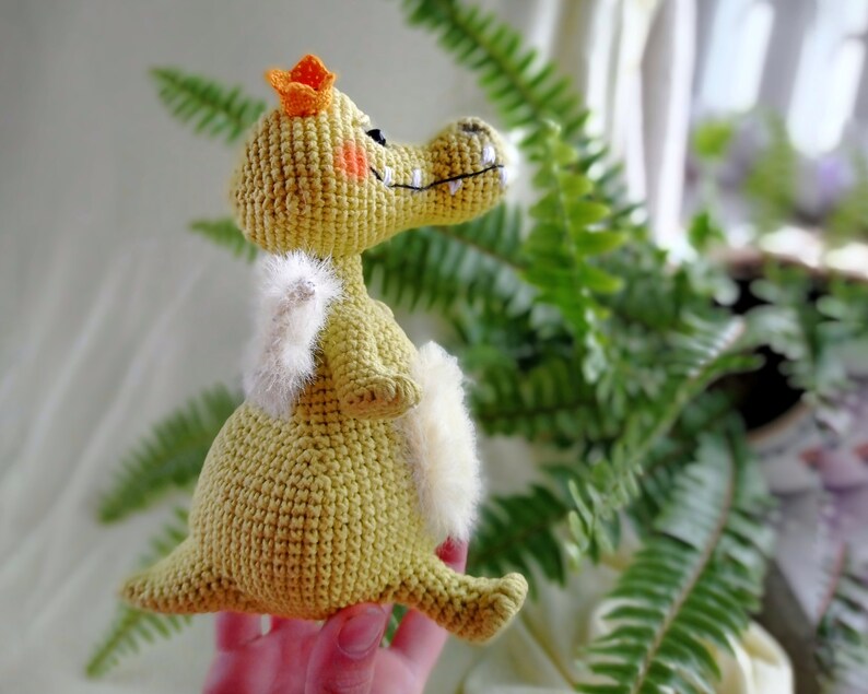 PATTERN dragon crochet crocodile croco pdf amigurumi miniature toys image 3