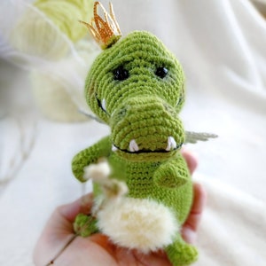 PATTERN dragon crochet crocodile croco pdf amigurumi miniature toys image 5