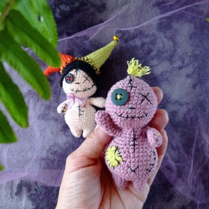 3 en 1 MOTIF lapin vaudou lapin au crochet pdf amigurumi jouets miniatures Halloween image 5