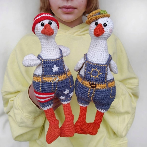 2 in 1 PATTERN crochet goos duck pdf amigurumi toys Easter