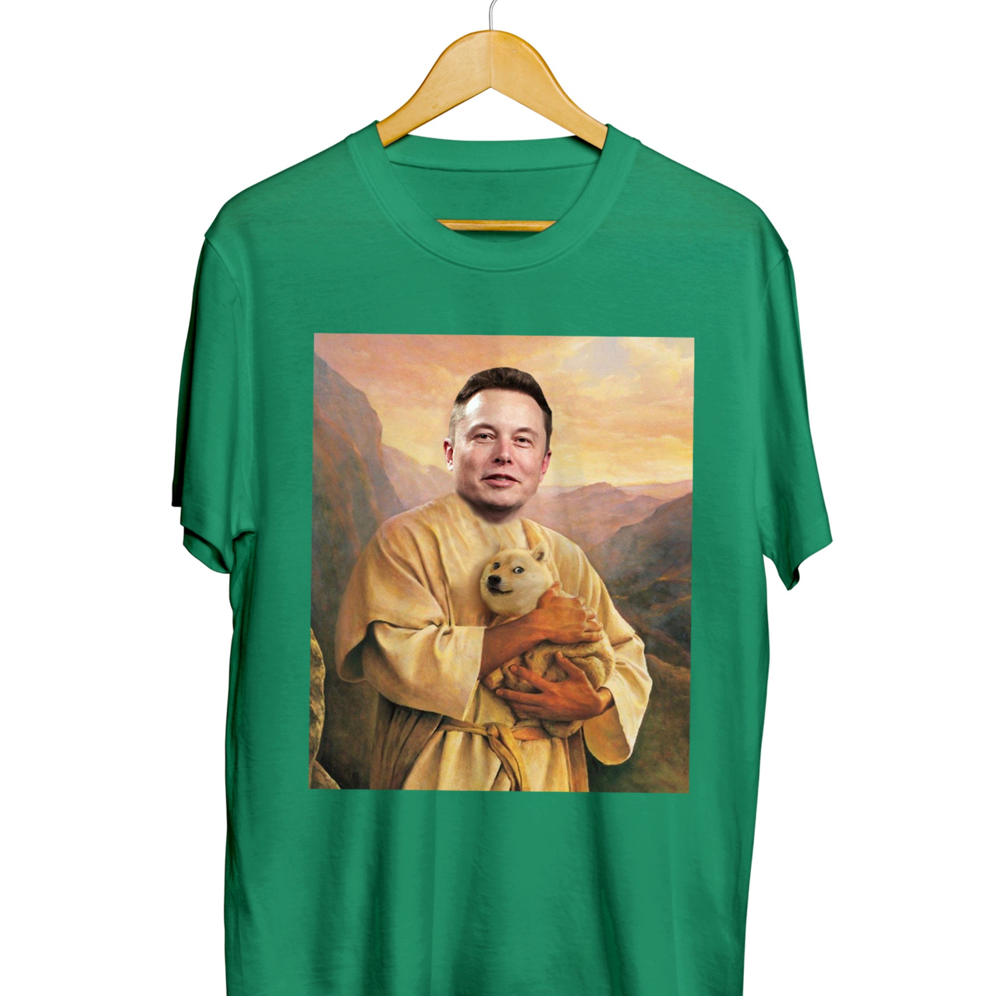 Discover Elon Musk Holding Holy Doge T-Shirt