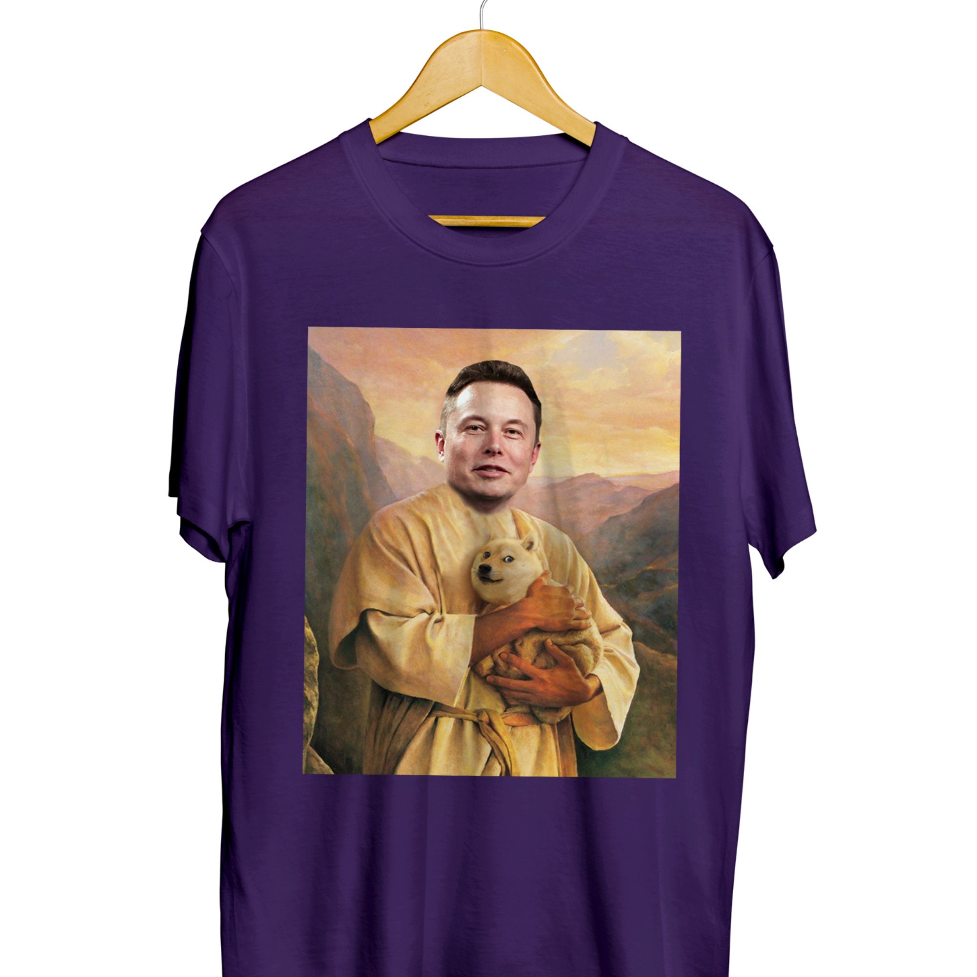Discover Elon Musk Holding Holy Doge T-Shirt