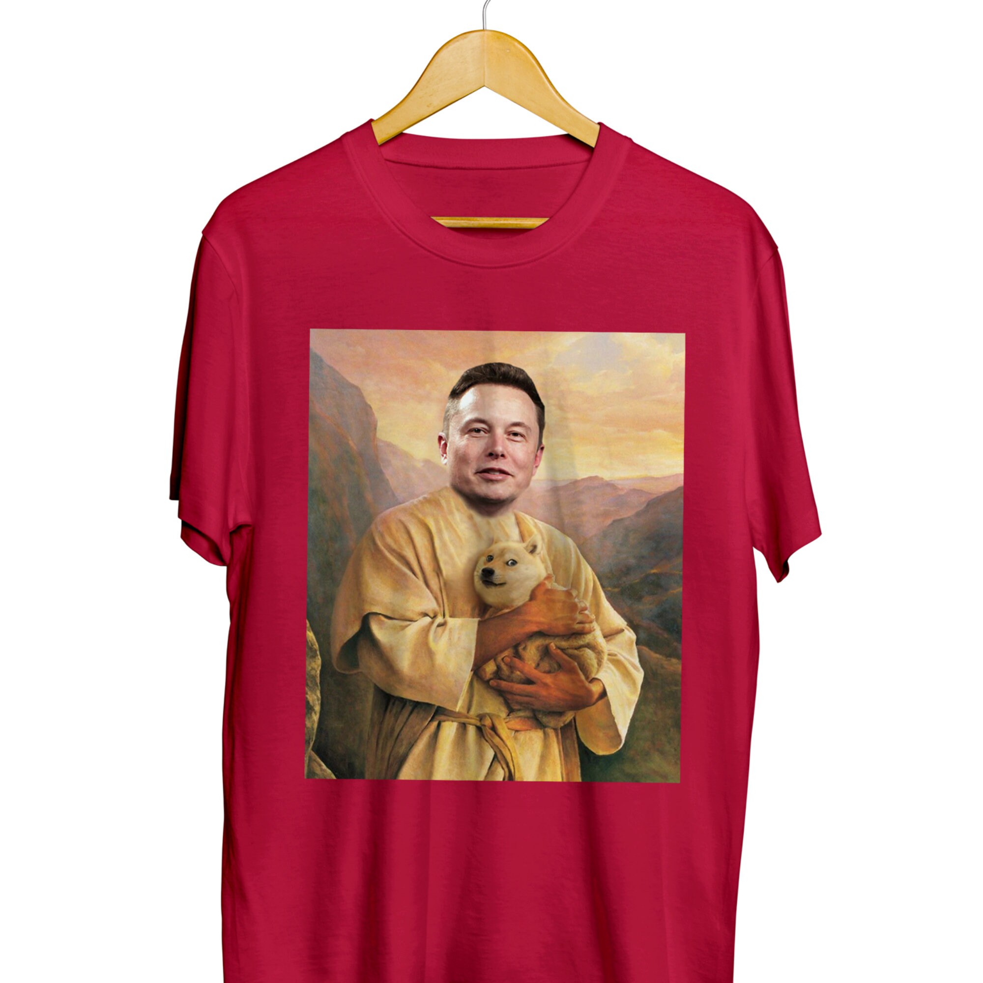 Discover Elon Musk Holding Holy Doge T-Shirt