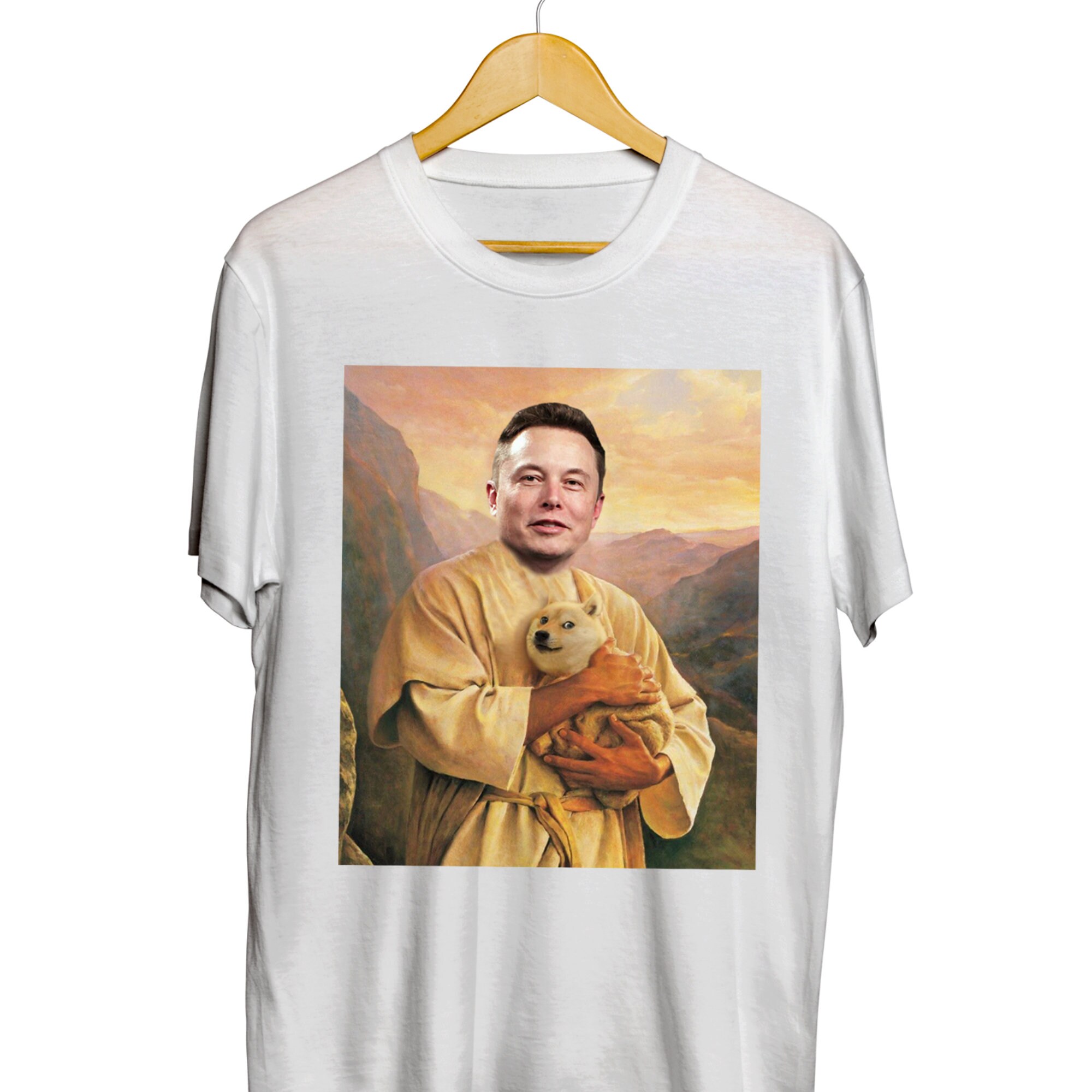 Discover Elon Musk Holding Holy Doge T-Shirt