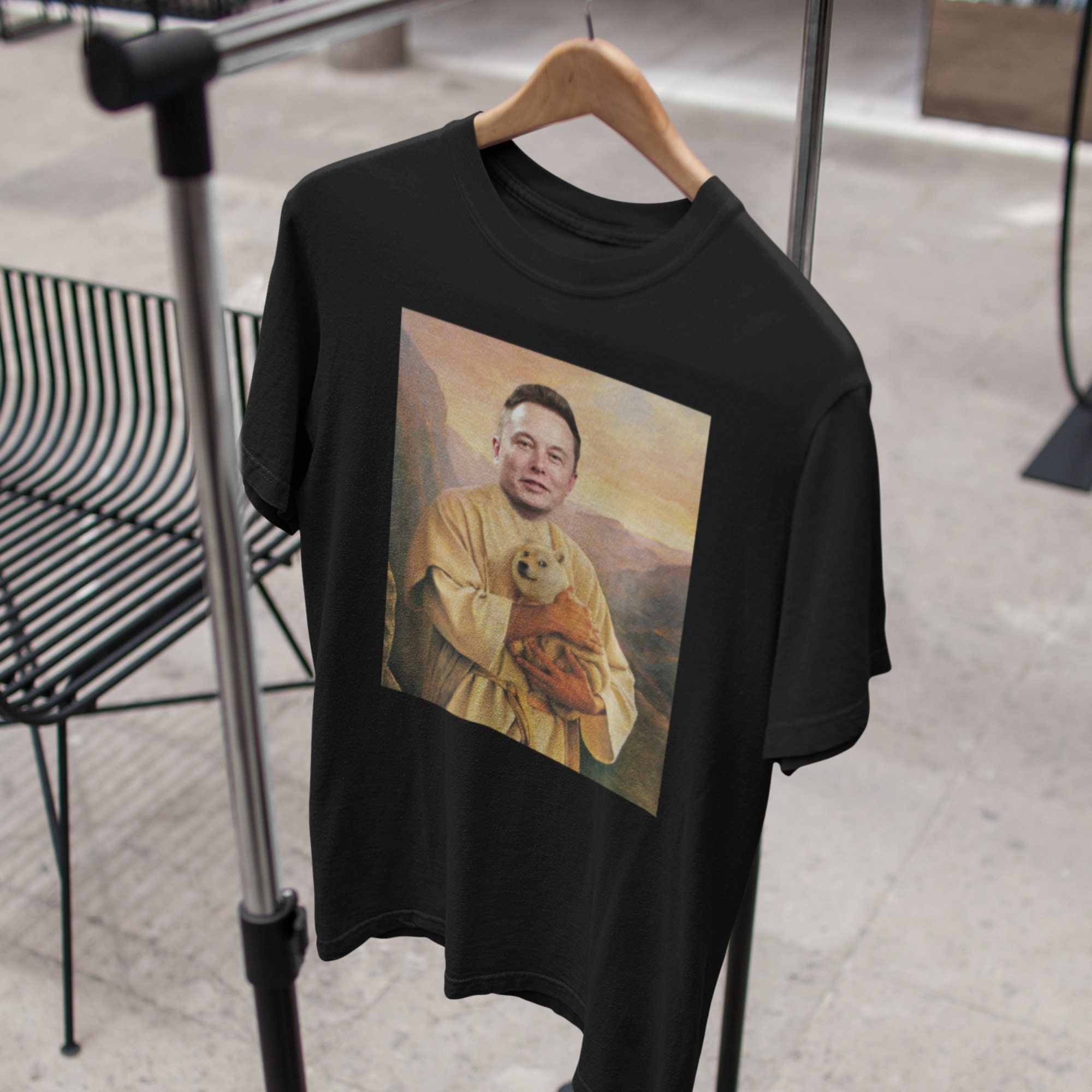 Discover Elon Musk Holding Holy Doge T-Shirt