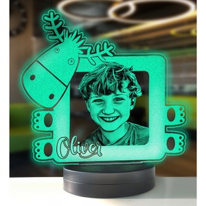 Personalized 3D Illusion Deer for Kids LED Night Light Lamp, Custom LED Lamp Gift For Kids, Personalized 3D Desk Decoration Bedside LED Lamp