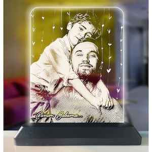 Gifts for dad, Custom 3D Photo Light for Father, Laser Engraving Custom Photo Lamp, Personalized Night Lamp, Personalized gifts for dad