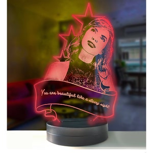 Personalisiertes 3D Foto Nachtlicht: Benutzerdefinierte gravierte Lampe, Paar Geschenk