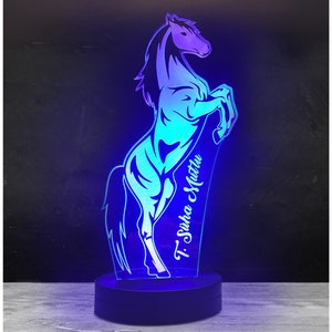 Horse Led Lights Table Lamp Gift for Kids. Equestrian Gifts Acrylic Light Art Deco Lamp. Horse Gifts Night Light 3D Led Lamp Kids Desk Decor
