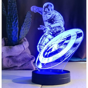 Movie Character 3D Led Lamp, Multi Color Led Table Lamp, Acrylic Night Light, 3D Illusion Led Light, Laser Engraving Lamp