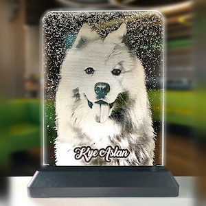 Kundenspezifische Hundefoto-Lampe, Gedenktier-Liebhaber-Geschenke, 3D-Haustier-LED-Nachtlicht, kundenspezifische geführte Schreibtischlampe