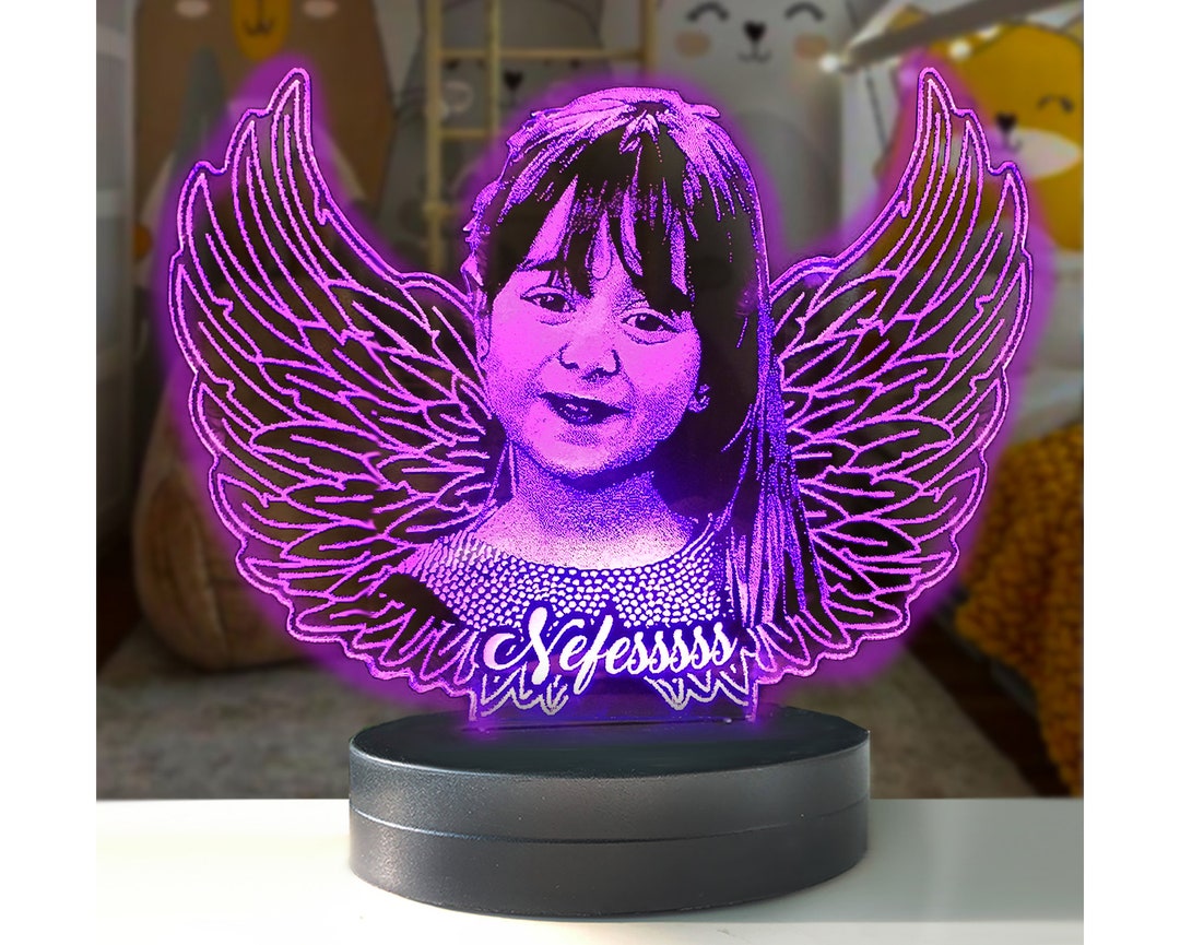 Personalized Moon Design Photo Lamp for Kids, 3D Custom Led Lamp ...