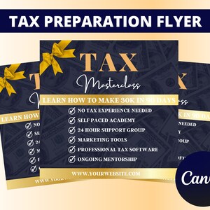 Tax Preparation and Tax Preparation Instagram flyer templates. Social Media Flyer, 1 Images, Editable Canva Templates
