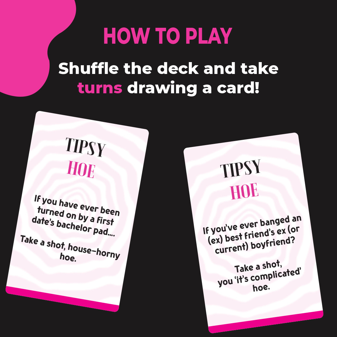 Tipsy Hoe Girls Night Card Game, Bachelorette Party Game, Bachelorette