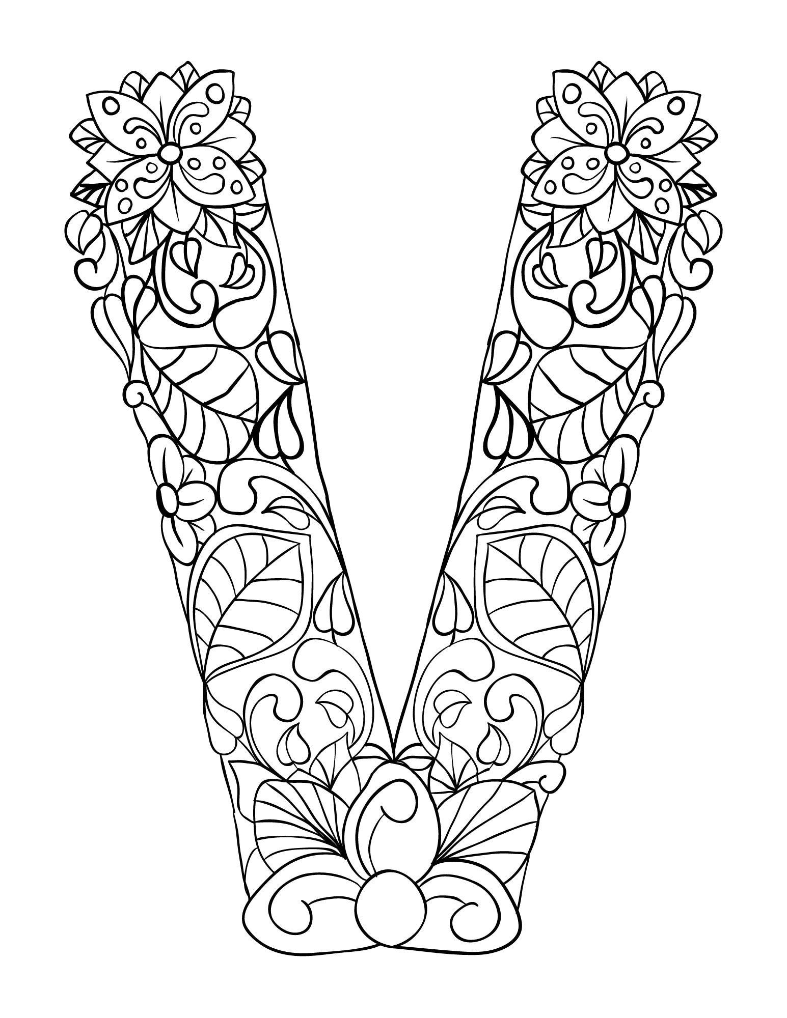 Alphabet Coloring Book Adult Coloring Book 26 Printable - Etsy