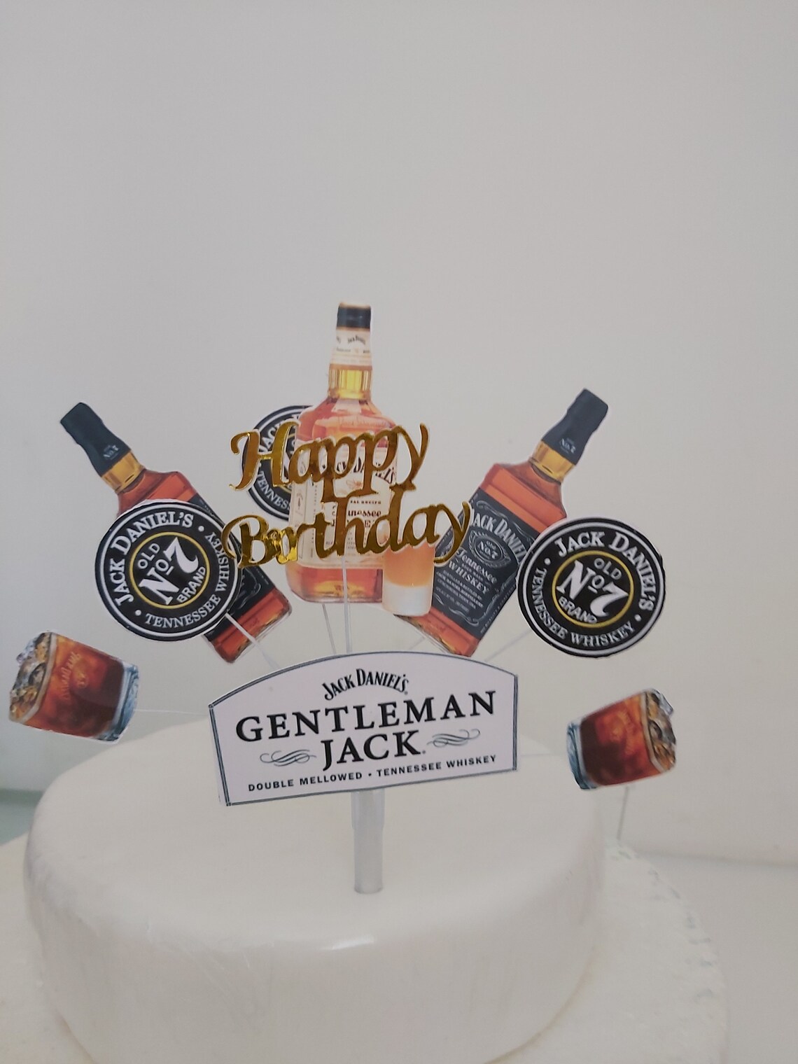 Jack Daniels Whiskey Cake Topper Etsy