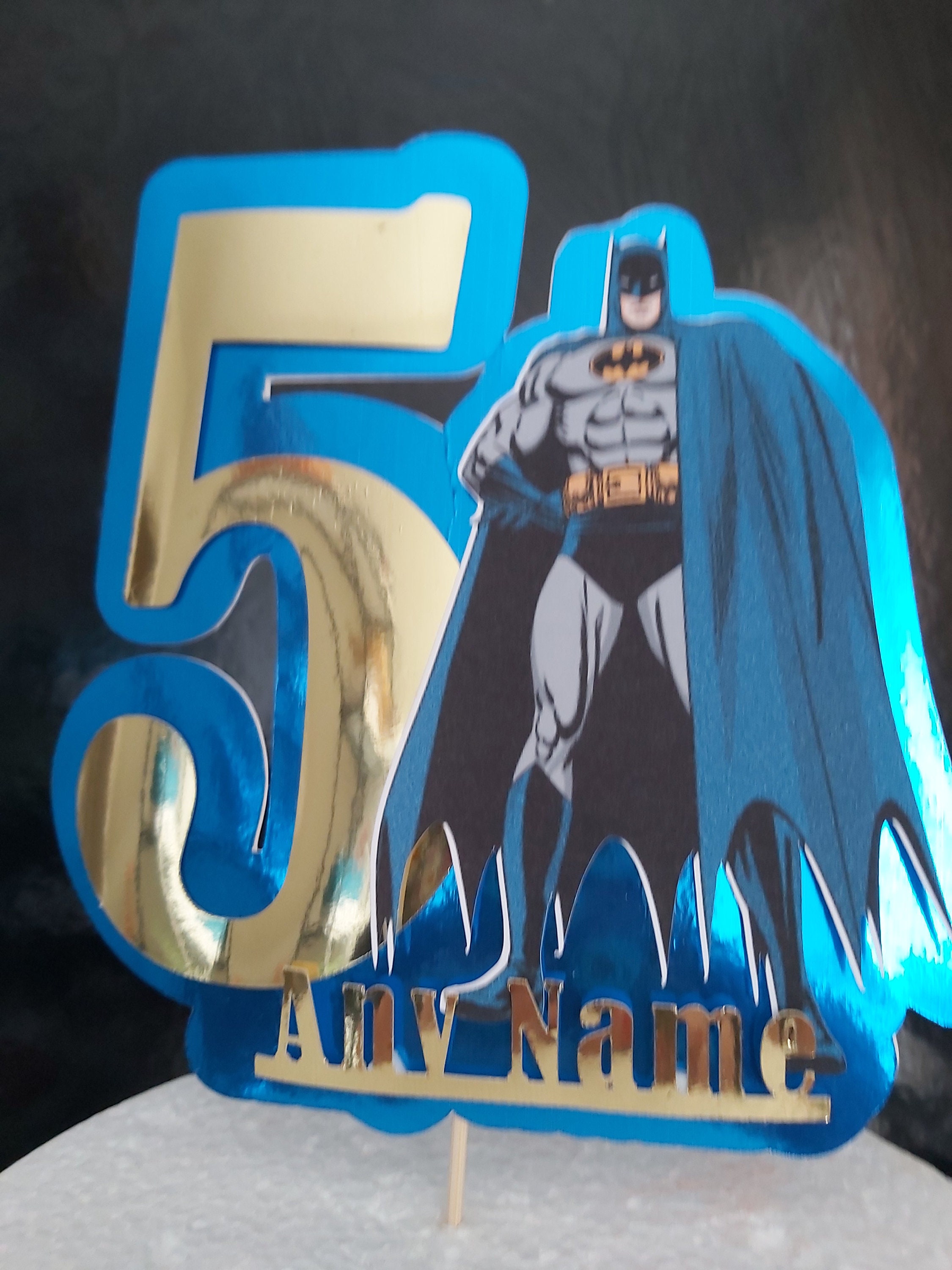 Batman Personalised cake toppers birthday unofficial Etsy