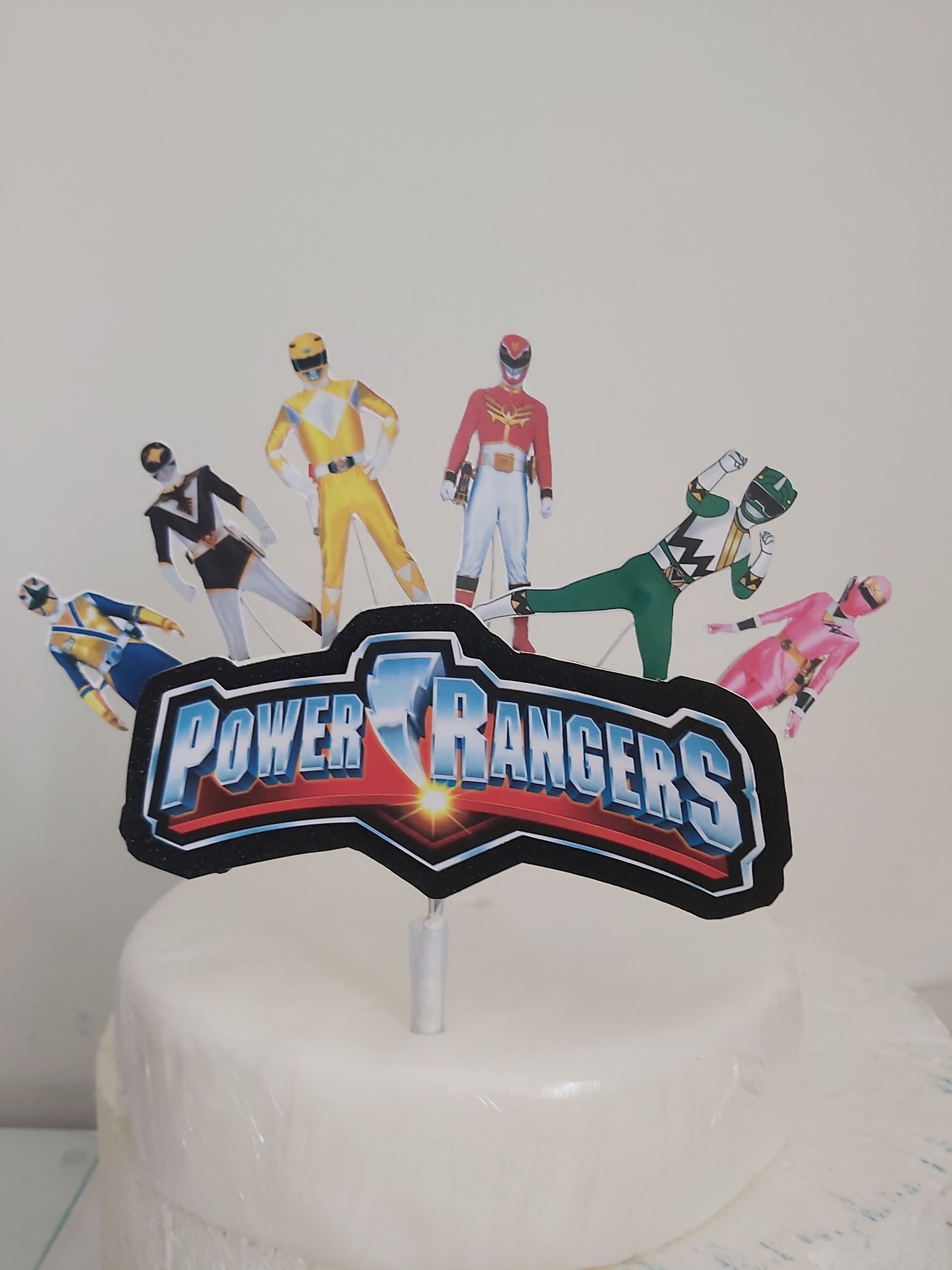 Power Rangers Cake Topper Birthday Children Etsy