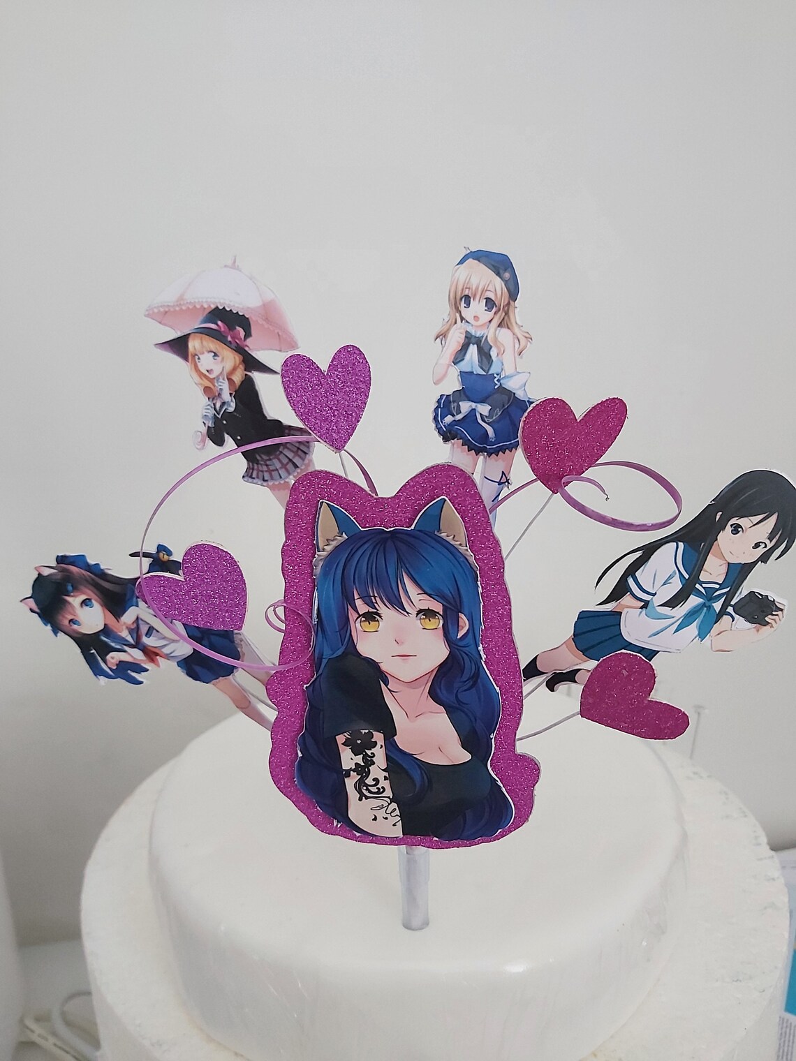 Anime Cake Topper Birthday Celebrations | Etsy