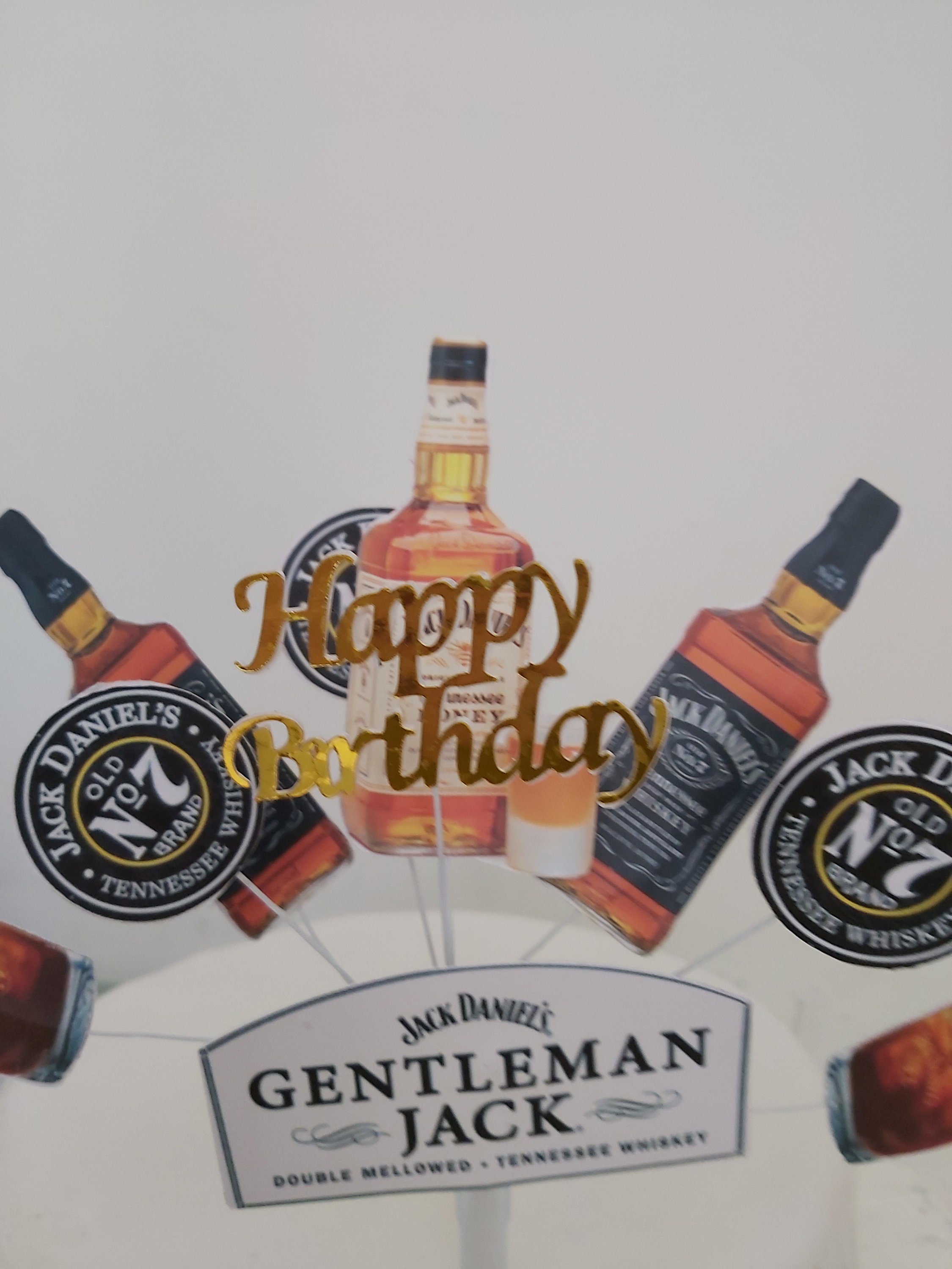 Jack Daniels Whiskey Cake Topper Etsy