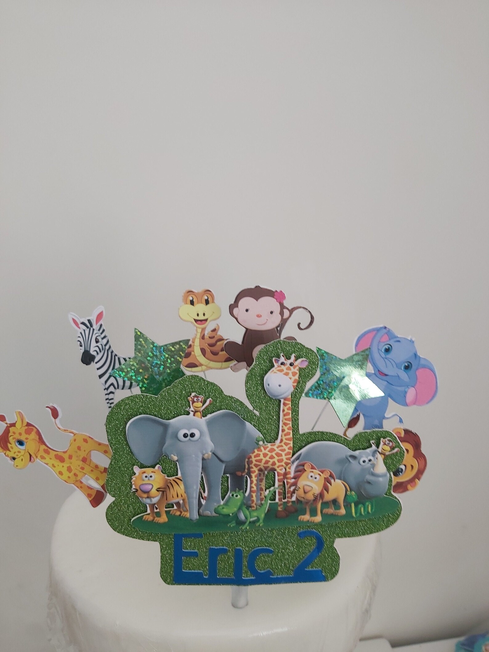 Jungle animals cake topper baby animals personalised Etsy