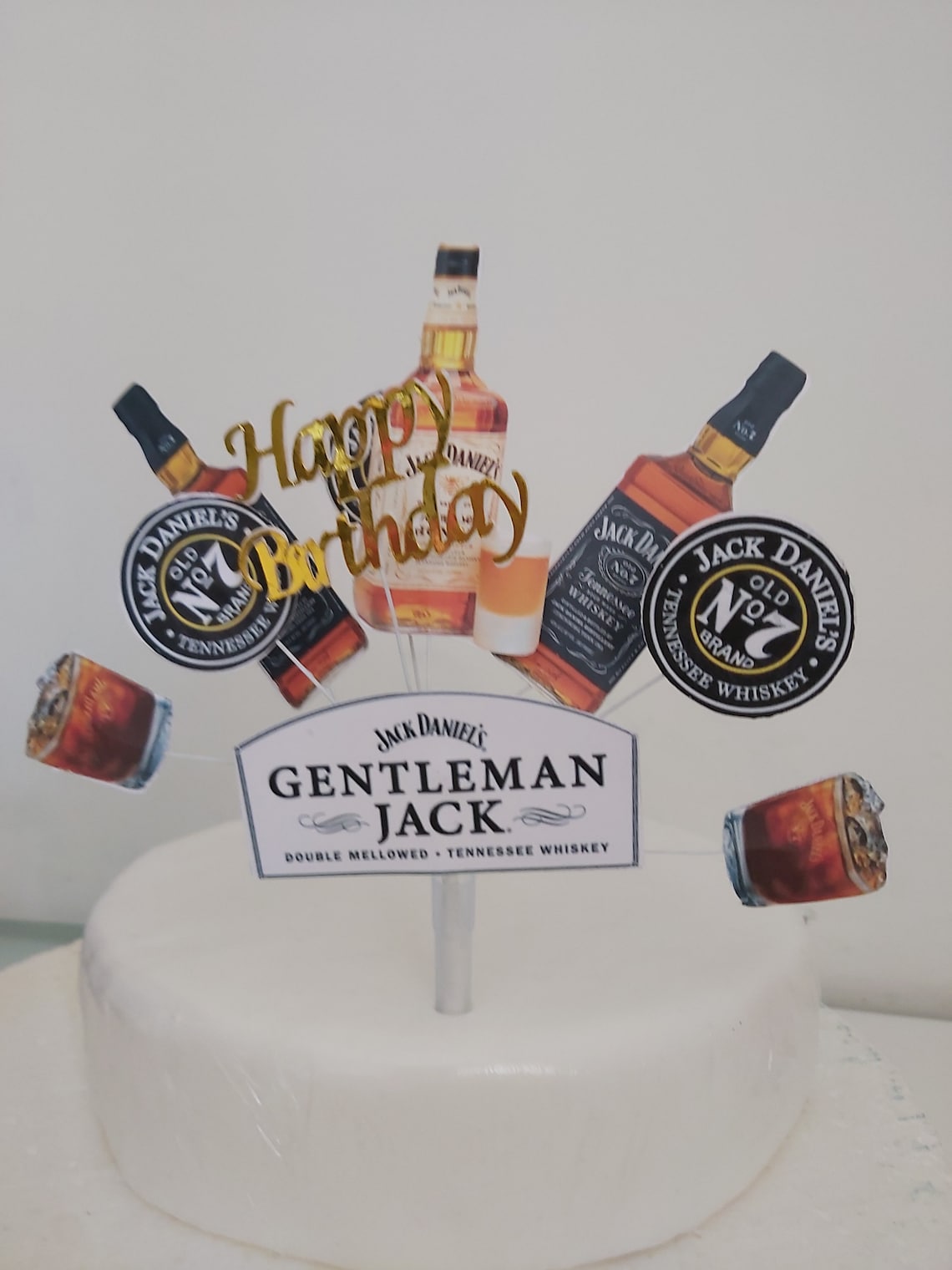 Jack Daniels Whiskey Cake Topper Etsy