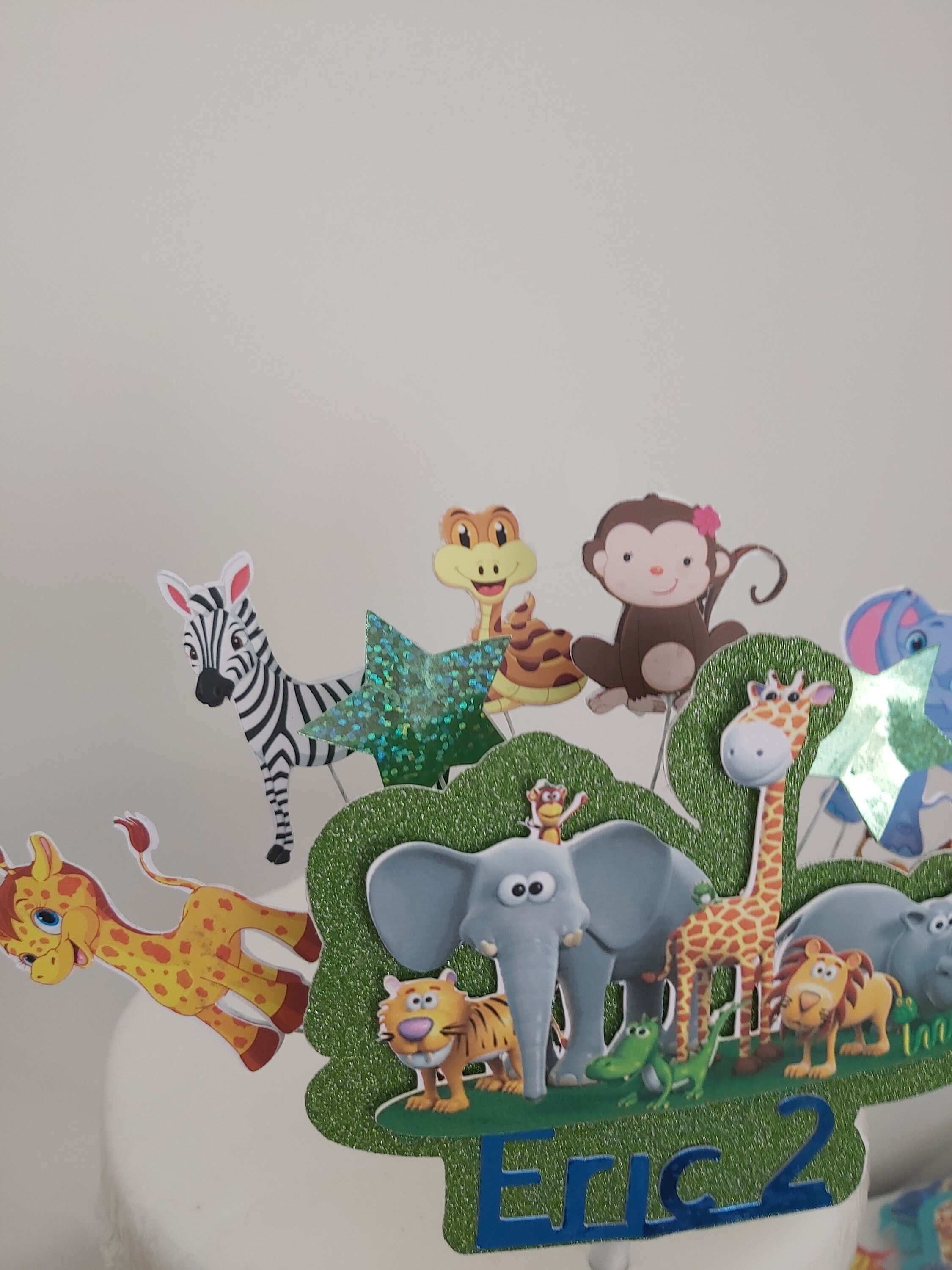 Jungle animals cake topper baby animals personalised Etsy