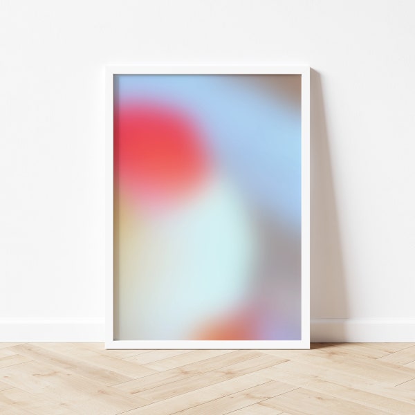Refreshing, Wall art, Color field abstract poster, Color gradient digital print