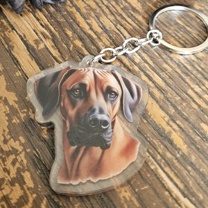Rhodesian Ridgeback Keychain Acrylic, Dog Keychain, Dog lover gift, Rhodesian Ridgeback dog gift